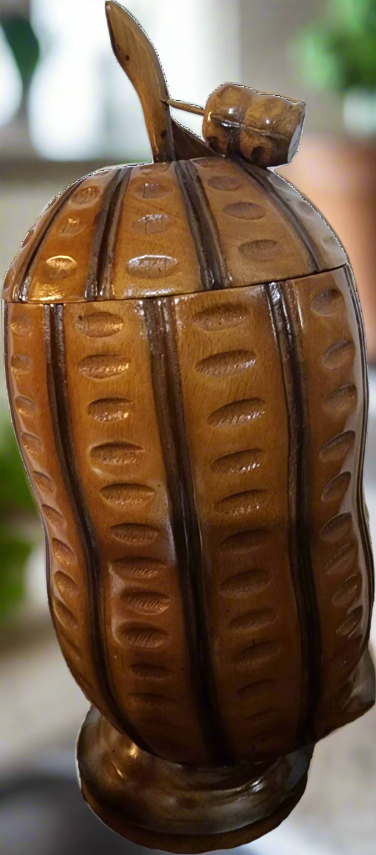The Rustic Pantry (Wooden Peanut Jar)
