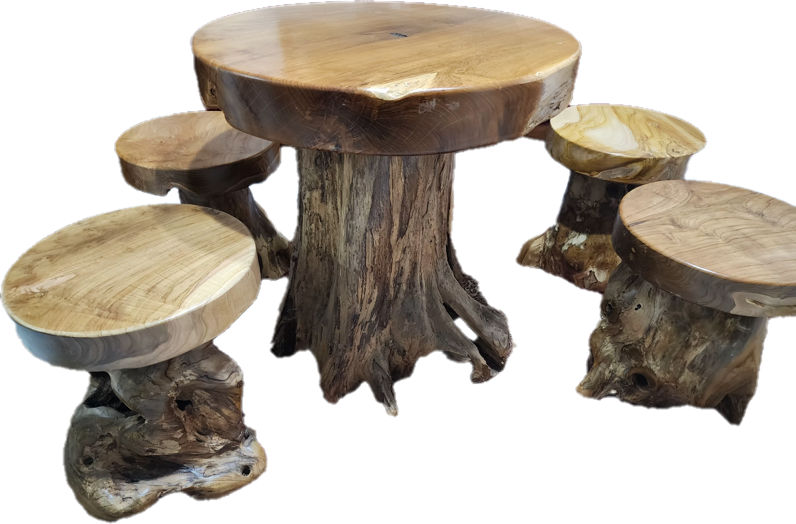 Woodland Retreat (log table and stool)