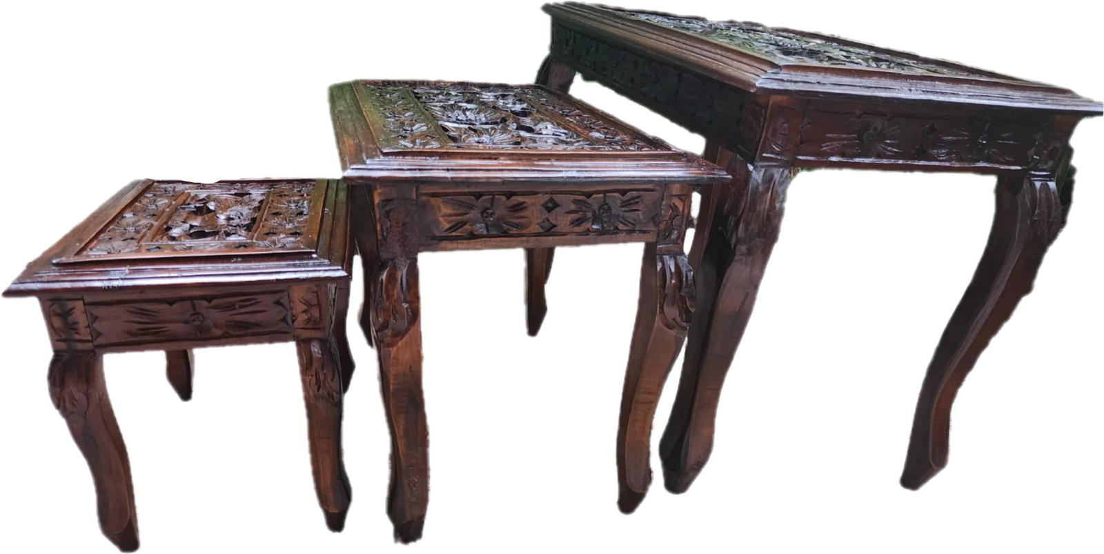 Grooved Symphony Trio (Side Table grooved - Set of 3)